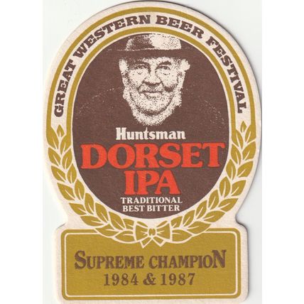 BEER MAT - ELDRIDGE POPE BREWERY - HUNTSMAN DORSET IPA - (Cat No 171) - (1988)