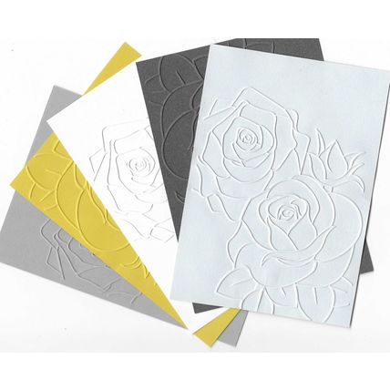 A6 Embossed Paper. 10 Sheets. Floral. Cardmaking Scrapbooking Crafts Toppers