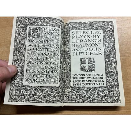 1926 "SELECT PLAYS BY FRANCIS BEAUMONT & JOHN FLETCHER" SMALL HARDBACK BOOK (P3)