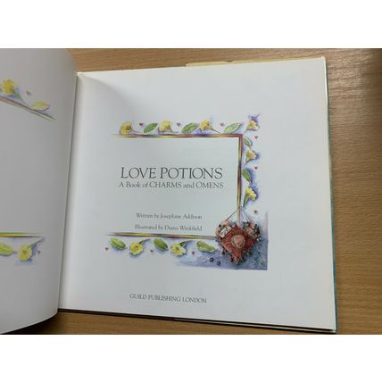 1987 "LOVE POTIONS - A BOOK OF CHARMS & OMENS" VINTAGE HARDBACK BOOK (P3)