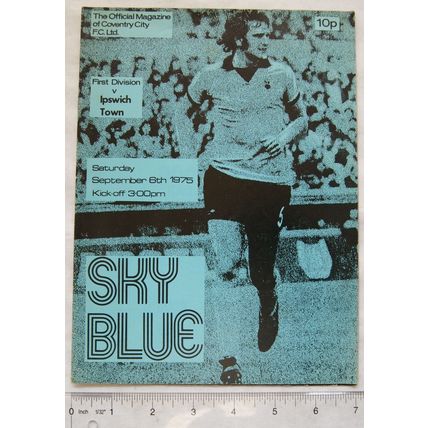 1975 programme Coventry City v. Ipswich Town