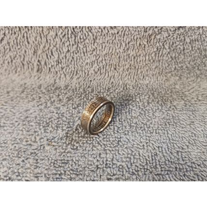 Alabama 90% Silver Handcrafted Washington Quarters coin ring, size 6-1/2 2003