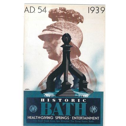 UK RAIL ADVERISING GWR/ LMS HISTORIC BATH CARD NO RAIL 867