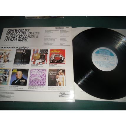 HARRY SECOMBE LP LOT OF 2 -SERENADE/THE WORLD'S GREAT LOVE DUETS