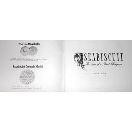 SEABISCUIT: THE SAGA OF A GREAT CHAMPION 1975 softcover booklet