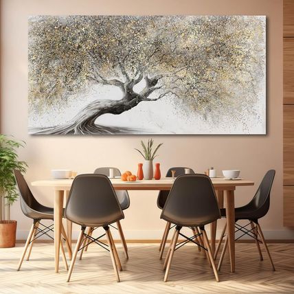 Gold Wall Art Canvas Wall Pictures Large Artwork Landscape Painting Photo Prints