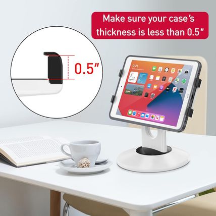 Abovetek Retail Kiosk Ipad Stand, 360° Rotating Commercial POS Tablet Stand, Fit
