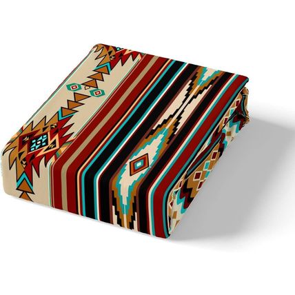 Western Bed Sheet Set Boho Aztec Bed Sheets Cowboy Cowgirl Southwestern Bedding