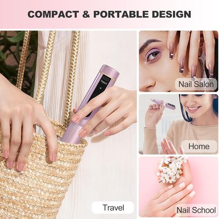 Cordless Nail Drill, 35000RPM Professional Efile Nail Drill Machine, LCD Display
