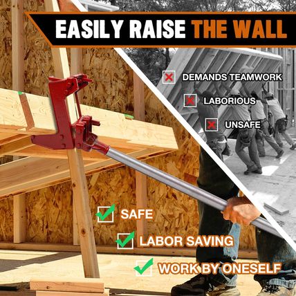 Heavy-Duty Malleable Casting Iron Wall Jack for Lifting Wall Beams Decks and Mor