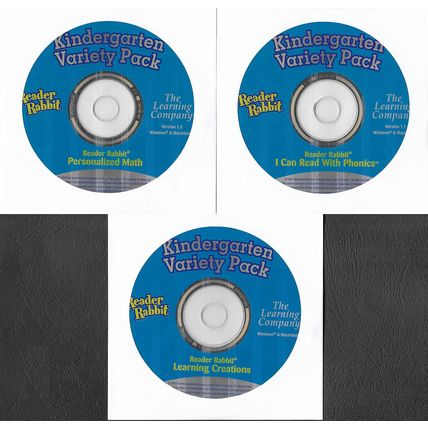 The Learning Company Kindergarten Variety Pack Reader Rabbit 3 CD Set