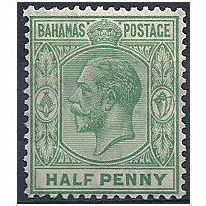 Bahamas 1921 SG115 1/2d Green Unmounted Mint