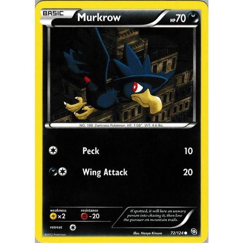 Pokemon B&W Dragons Exalted - #72/124 - Murkrow
