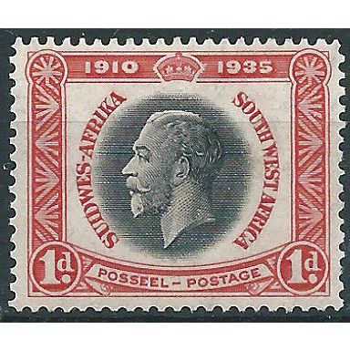 South West Africa 1935 SG88 1d Black & Scarlet Silver Jubilee Mounted Mint .. ..