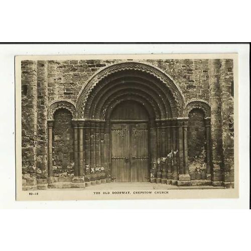 Wales CHEPSTOW Church Old Doorway Postcard by E. Parry (60-15)