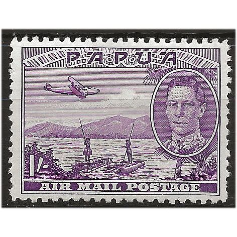 Papua 1939 SG167 1/- Mauve AIR Mounted Mint . ..