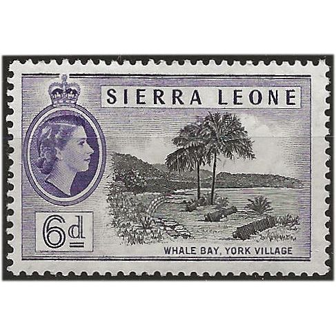 Sierra Leone 1956 SG216 6d Black & Violet Mounted Mint .. .