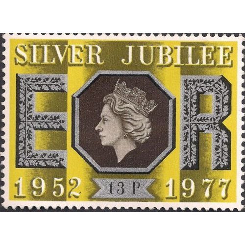 GB, Silver Jubilee, HM Queen, yellow 1977, 13p