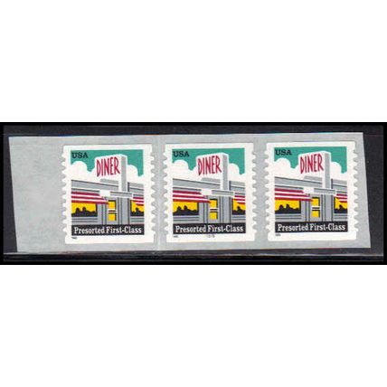 3208A 25c Diner Very Fine MNH PNC 55555/3 SQ PA1968