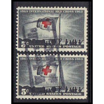 Used 1239 5c Red Cross (2) Walkersville, MD. E0549