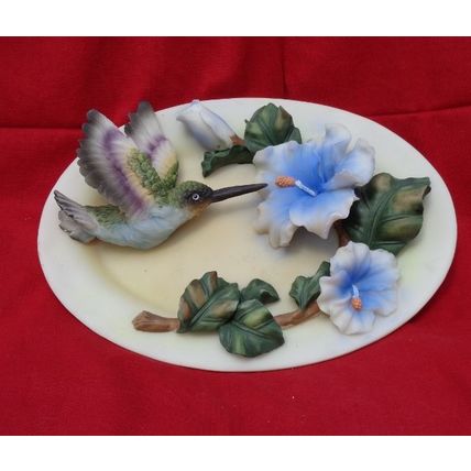 Hummingbird Wall Plaque Plate 3D Wall Art