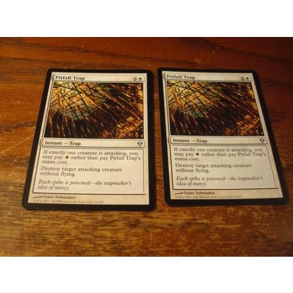 Magic The Gathering, MTG, 2-Cards, 1993-2009, PITFALL TRAP, nm