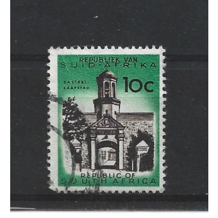 SouthAfrica.SG206 10c Cape Town Castle Entrance.Variety Unchecked.F/Used.Aug25q