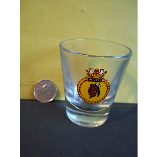 Vintage RCN HMCS Iroquois DDH 280 Destroyer Royal Canadian Navy Shot Glass