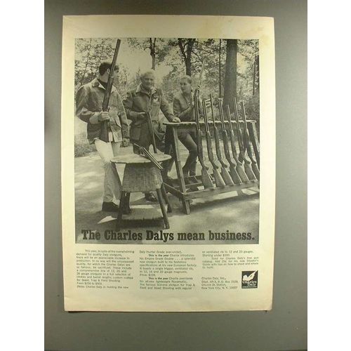 1967 Charles Daly Shotgun Ad - Mean Business