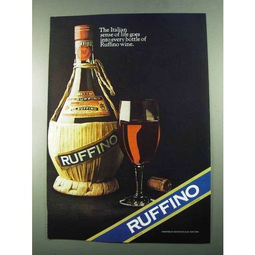 1969 Ruffino Chianti Ad - Italian Sense of Life