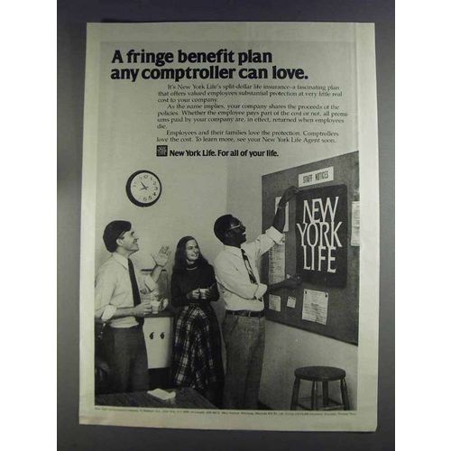 1980 New York Life Insurance Ad - Fringe Benefit Plan