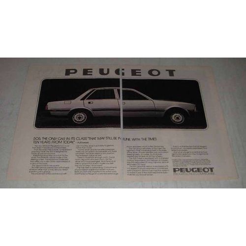 1980 Peugeot 505 Car Ad - Only In Its Class