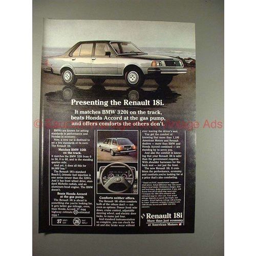 1980 Renault 18i Car Ad, Matches Track, Beats at Pump!