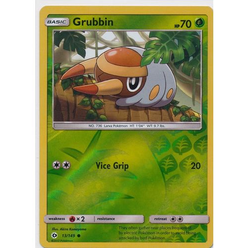 Pokemon Sun & Moon 13/149 Grubbin Rev Holo