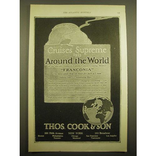 1924 Thos. Cook & Son Cruise Ad - Cruises Supreme 1925 around the world
