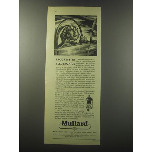 1955 Mullard Special Quality Valves Ad - PRogress in Electronics