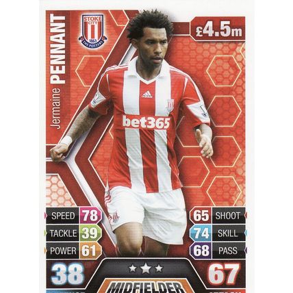 Match Attax 2013/2014 261 Jermaine Pennant Stoke City