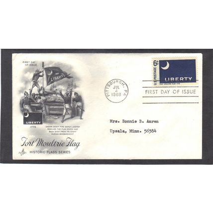 FDC Art Craft 1345 6c Fort Moultrie (Cachet-Typed/A) CV40693
