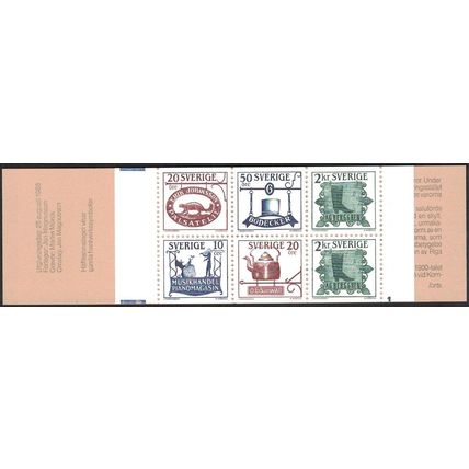 Sweden - Booklet: Facit #HA26A Gamla skyltar Cyls 1 fana