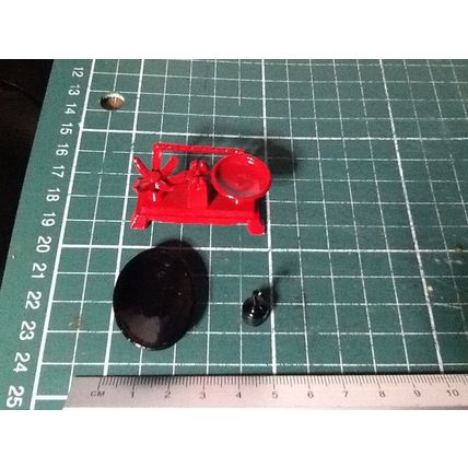 Kitchen Scales Red & Black 1:12th scale miniature