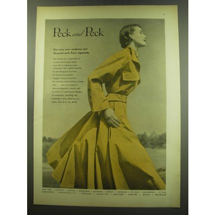1949 Peck and Peck Corduroy Suit Ad - photo by Tom Polumbo
