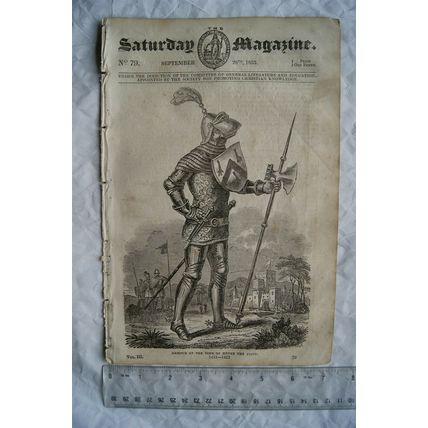 1833 The Saturday Magazine No. 79 Azincourt, compass, Jarrow, Lisbon, etc.