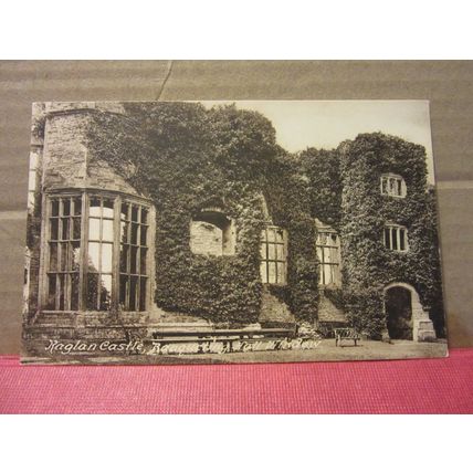 banqueting hall window RAGLAN CASTLE, MONMOUTHSHIRE , unused antique postcard =