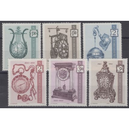 ZAYIX - Austria 865-870 MNH Old Clocks from Vienna 071122S78M