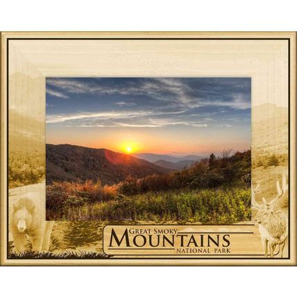 Great Smoky Mountains National Park Laser Engraved Wood Picture Frame (5 x 7)
