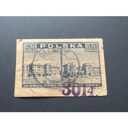 Briefmarke Polen 6 Zloty 1946 Michel 417 gestempelt