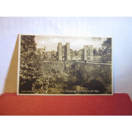 COWDRAY RUINS & BRIDGE, MIDHURST, WEST SUSSEX vintage unused postcard F Frith =