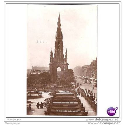THE SCOTT MONUMENT (X), EDINBURGH, SCOTLAND, 1933, Postcard