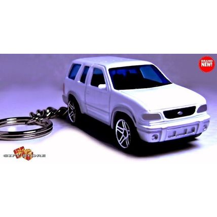 HTF RARE KEYCHAIN WHITE FORD™ EXPLORER CUSTOM Ltd Ed. GREAT GIFT NOVELTY