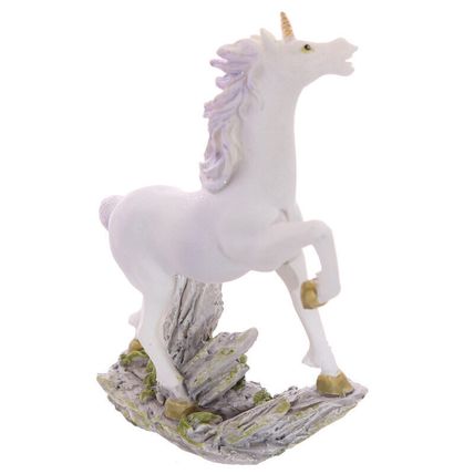 Small Unicorn on Rocks Miniature Figurine Ornament Purple Pink - 4 Designs